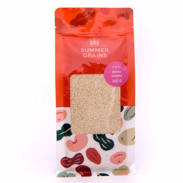 งาขาว White Sesame เกรด A 300-1000g จาก SummerGrains
