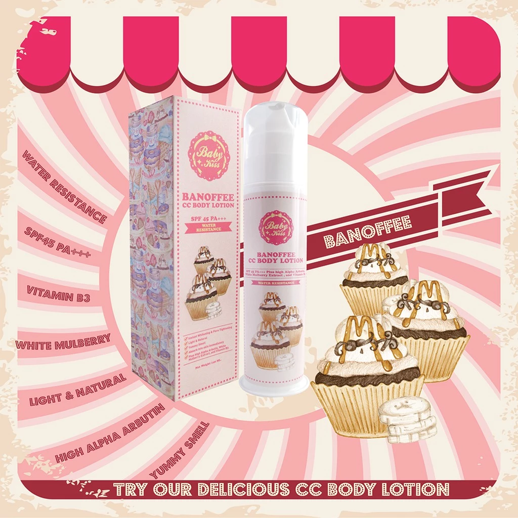 Baby Kiss Banoffee CC Body Lotion SPF45 PA+++