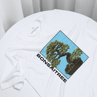 เสื้อยืด Bonsai Tree ถูกและดี❗️ พร้อมส่ง เสื้อสีขาว เสื้อยืดโอเวอร์ไซส์ เสื้อสไตล์เกาหลี