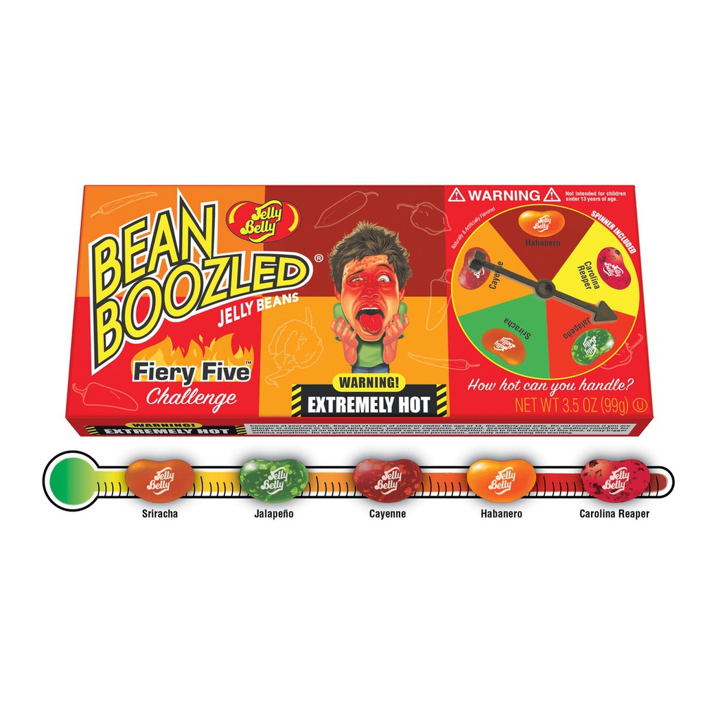 Bean boozled flaming five challenge jelly bean ลูกอม ลูกอมเผ็ด Shopee