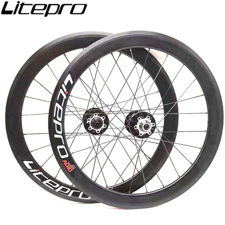 Litepro AERO 16 นิ้ว 349V พับดิสก์เบรกจักรยาน 11 ความเร็ว BMX จักรยาน 30 มม.ขอบล้อชุด 4 ล้อแม็กปิดผน