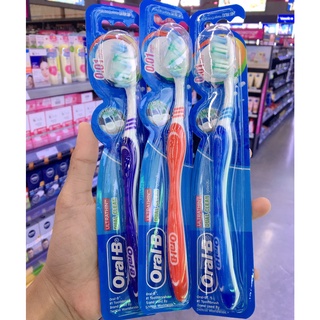 Oral-B DUAL CLEAN For surface &amp; deep clean (ประมาตรสุทธิ 1 ด้าม) แปรงสีฟัน ออรัล-บี ดูอัล คลีน (คลีน)