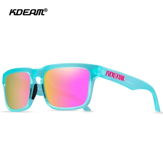 KDEAM  แว่นตากันแดด Polarized ทรงสี่เหลี่ยม พร้อมกล่อง สําหรับผู้ชาย และผู้หญิง UV400