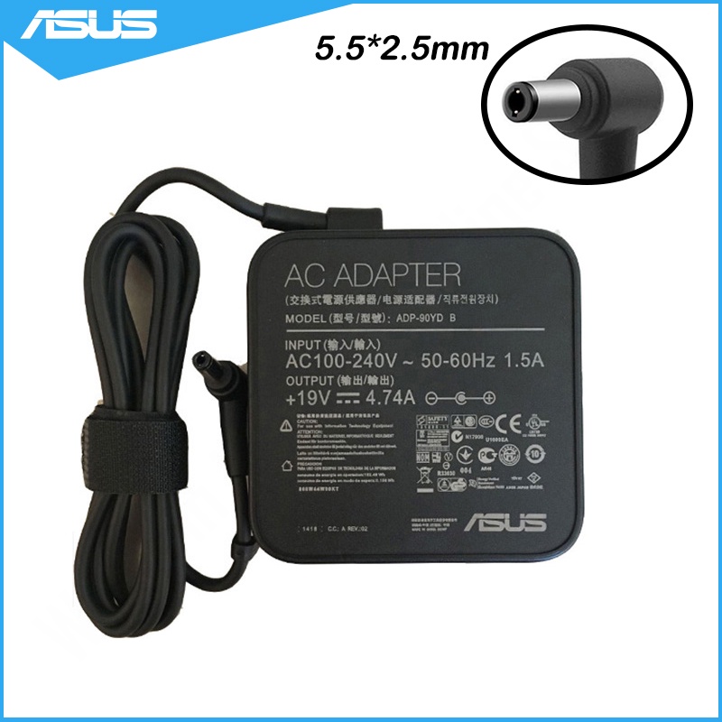 19V 4.74A 90W 5.5*2.5mm AC Adapter Power Charger For Asus A52F A53E A53S A53U A55A UX510UXK X42EI X5