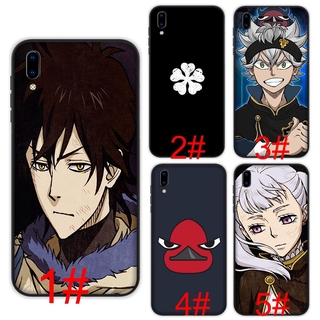 เคสโทรศัพท์อ่อน VIVO Y12 Y15 Y19 Y30 Y50 X50 S7 Y20 IQOO Pro Black Clover