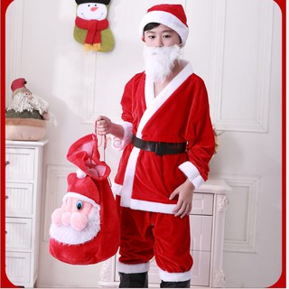 (พร้อมส่ง) Christmas Dress Santa Claus ชุดซานต้า ซานตาคอส แซนตาคอส เซ็ท 3 ชิ้น (เด็กผู้ชาย) ฟรีไซส์