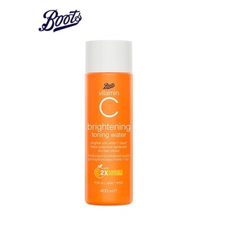 ⚡️ถูกที่สุด⚡️ BOOTS VITAMIN C บู๊ทส์ วิตามิน ซี ไบรท์เทนนิ่ง โทนนิ่ง วอเตอร์ 400 มล.