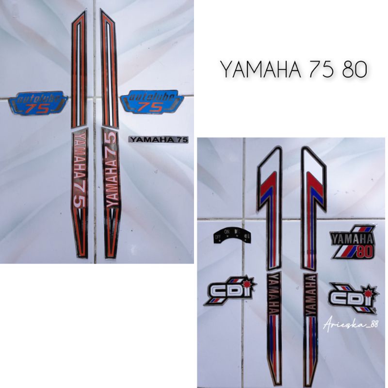Yamaha V75 Yamaha V80 Striping / Yamaha 75 80 สติ๊กเกอร์ตัวถัง