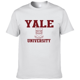 Yale yale University Ivy League เสื้อยืดลําลอง แขนสั้น พิมพ์ลายเครื่องแบบนักเรียน ชื่อดัง สไตล์อเมริกัน