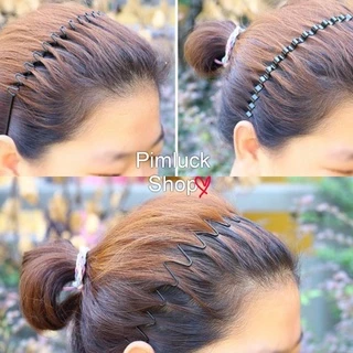 พร้อมส่งร้านไทย🇹🇭คาดผมเหล็ก ที่คาดผมโลหะสีดำ สปริง และแบบหวีเสียบ Hair band คาดผมผู้ชาย