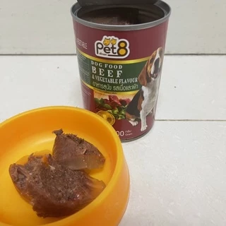 Pet8 อาหารกระป๋องสุนัข 10 รสชาติขายดี 400g 24 กระป๋องอร่อย ย่อยง่าย เบสเนื้อไก่ โปรตีนสูง พร้อมส่ง