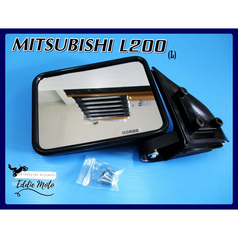 (RH) DOOR SIDE MIRROR "BLACK" Fit For MITSUBISHI L200 TRITON MJ MIGHTY MAX year 1986-1996 // กระจกมองข้าง ด้านขวา "สีดำ"