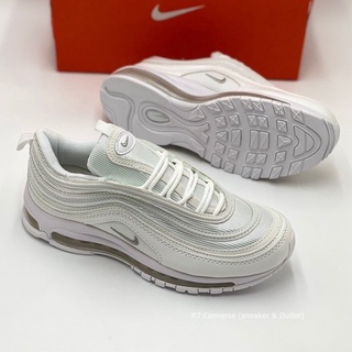 🚩 รองเท้า Air Max 97 "White" สีขาวล้วน รองเท้าไนกี้ รองเท้าผู้ชายและผู้หญิง สินค้าพร้อมกล่องใบเสร็จ มีเก็บปลายทาง