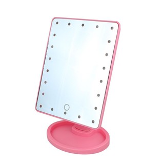 Large LED Mirror กระจกแต่งหน้าแบบมีไฟ สีขาว ดำ ชมพู รุ่น XR-1608-10B-J1