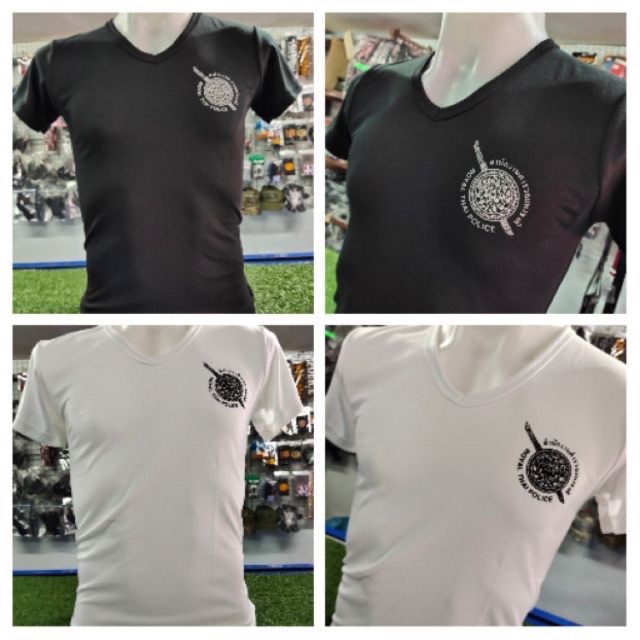 เสื้อยื้ดชัพในคอวีตำรวจผ้านาโนแห้งใว