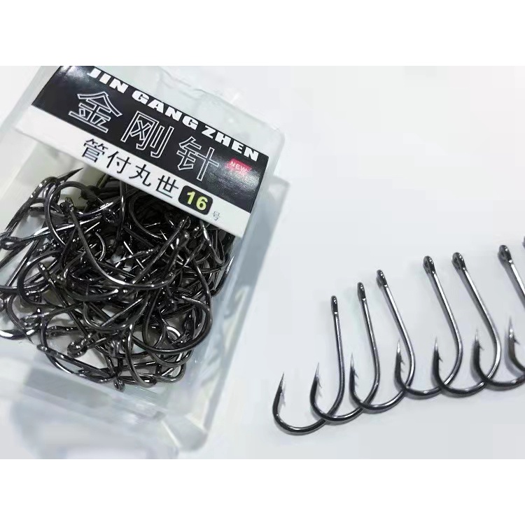 1-2วัน(ส่งไวมากแม่) เบ็ดตกปลามีรู*เบอร์ #16#17#18#19#20#22#24#26 High carbon steel hook*【Super Thailand】