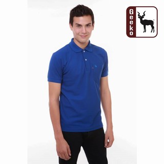 เสื้อโปโล Geeko ตรากวาง สีน้ำเงิน