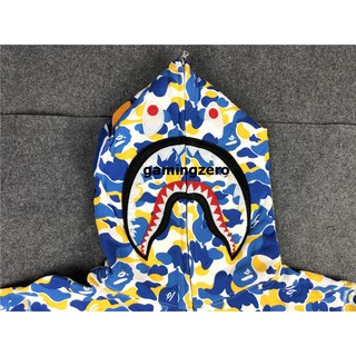 [พรีออเดอร์] BAPE Shanghai Edition Camo Shark  Full-Zip Hoodie