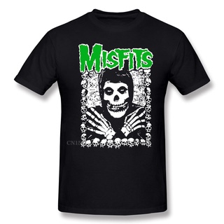 เสื้อยืดผ้าฝ้ายพิมพ์ลายขายดี เสื้อยืดคอกลม ผ้าฝ้าย พิมพ์ลาย The Misfits I Want Your Skulls สไตล์พังก์ร็อค คุณภาพสูง