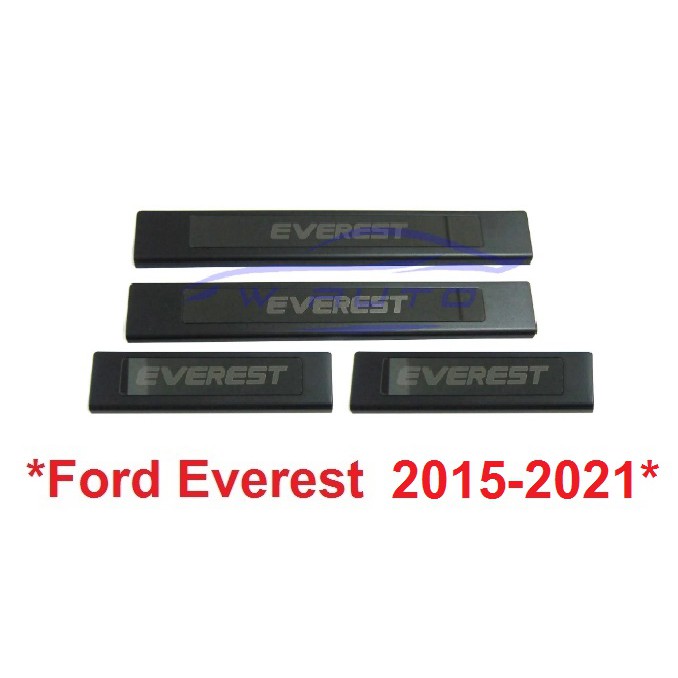 สีดำ ชายบันไดประตู สคัพเพลท Ford Everest 2015-2021 ฟอร์ด เอเวอเรสต์ คิ้วกันรอยขอบประตู กาบบันได SUV
