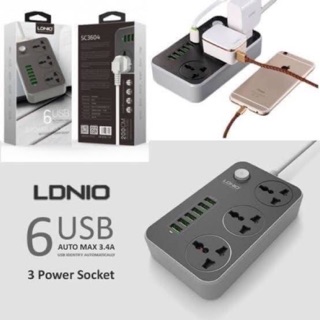 ปลั๊กสำหรับชาร์จ รุ่นLDNIO SC3604 6usb