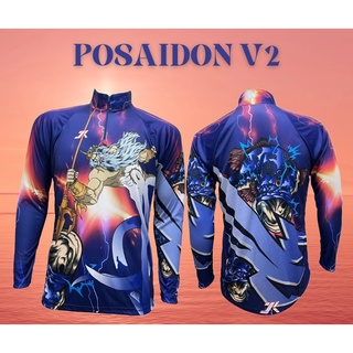 เสื้อตกปลา JK Thailand เสื้อกันยูวี ลาย  PROSAIDON V2 ป้องกันรังสี UV 80% แห้งเร็ว