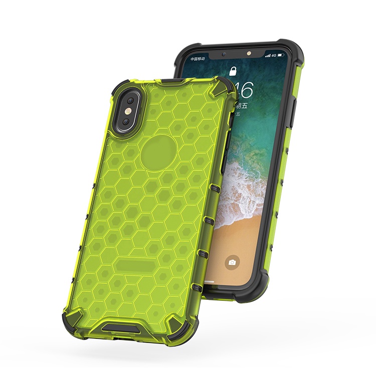เคสโทรศัพท์มือถือนิ่ม บางพิเศษ ไฮบริด กันกระแทก ลายรังผึ้ง สำหรับ for iPhone XS Max XR X 7 8 6 6S Plus Case