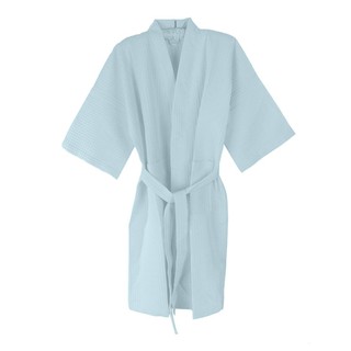 BATHROBE HOME LIVING STYLE WAFFLE BLUE ชุดคลุมอาบน้ำ  STYLE WAFFLE สีน้ำเงิน ชุดคลุมอาบน้ำ ผ้าเช็ดตัวและชุดคลุม ห้องน้ำ