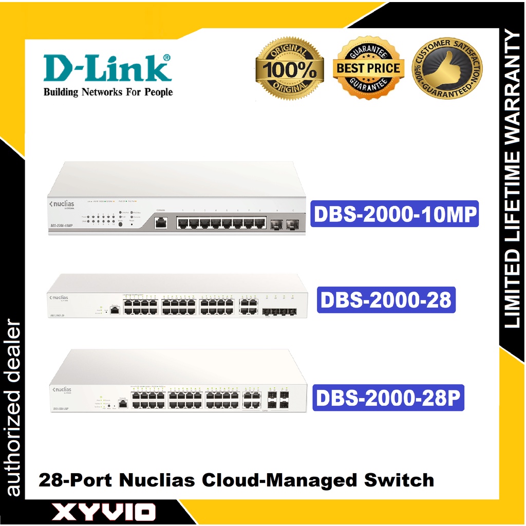 D-LINK DBS-2000-28 / DBS-2000-10MP / DBS-2000-28P 28-Port Nuclias Cloud-Managed Switch