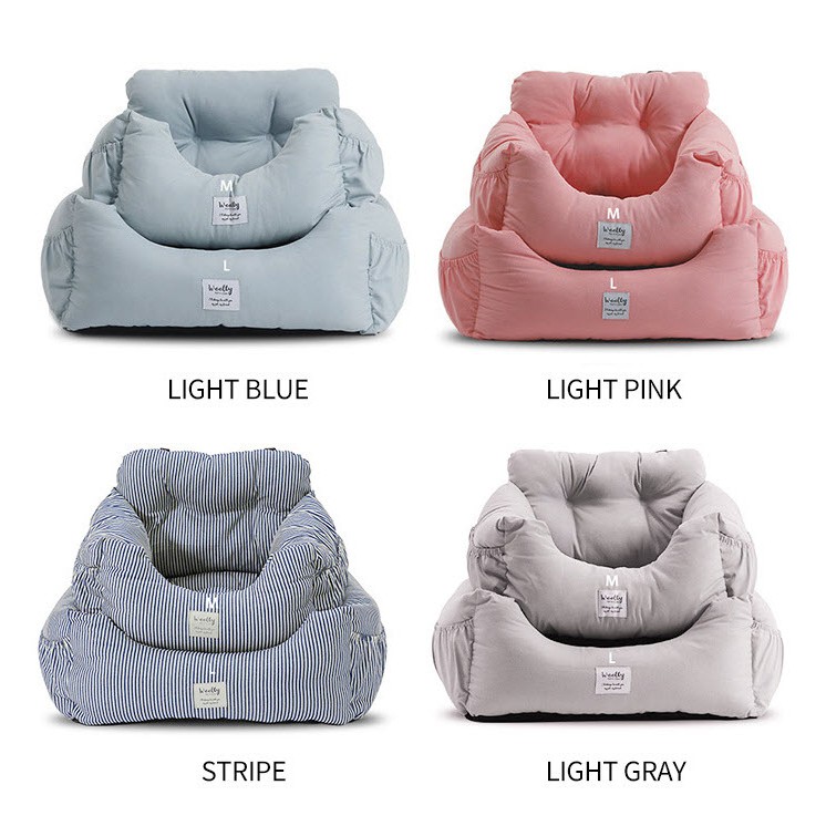 Happy PETs 🐶🚘 Pet car seat สุนัข เบาะสุนัข ที่นอนสุนัขในรถยนตร์มาพร้อมสายล็อคไม่ให้กระโดด รูปที่ 8