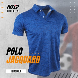 NAP Sport เสื้อโปโลผู้ชาย สีพื้น ผ้าทอลาย