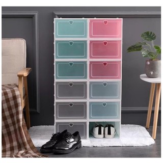 กล่องใส่รองเท้า มีทั้งขนาดผู้หญิงและผู้ชาย ซ้อนกันได้ ประหยั…