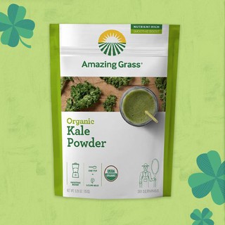 [🚚 พร้อมส่ง] ► Kale Powder ผงผักเคล, 150กรัม, ยี่ห้อ Amazing Grass ◄