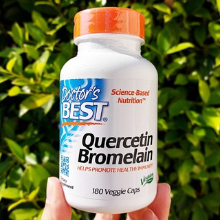 เควอซิทิน โบรมีเลน Quercetin Bromelain 180 Veggie Caps (Doctors Best®) เสริมภูมิต้านทาน