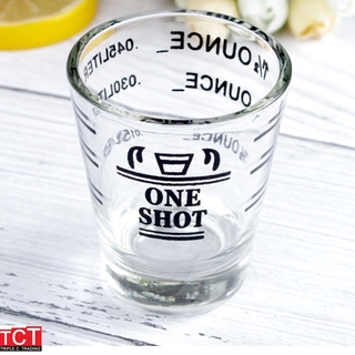 แก้วตวง ถ้วยตวงแก้ว แก้วตวงน้ำเชื่อม และ กาแฟ ขนาด 1 Shot 45 ml. One Shot Glass