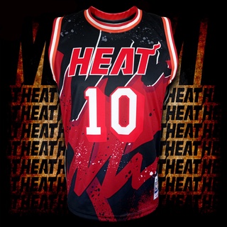 เสื้อบาส เสื้อบาสเกตบอล NBA ทีม Miami Heat เสื้อทีม ไมอามี่ ฮีท #BK0123 รุ่น Classic Tim Hardaway#10 ไซส์ S-5XL