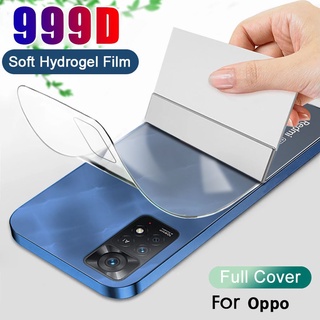 ฟิล์มไฮโดรเจลนิ่ม ป้องกันด้านหลัง Hd สําหรับ Oppo F11 F9 Pro A7 A5S A9 A15 A15S A3S A5 A74 A54 A91 A52 A92 A33 A53 A32 A53S Reno 2 3 4 5 6 5G