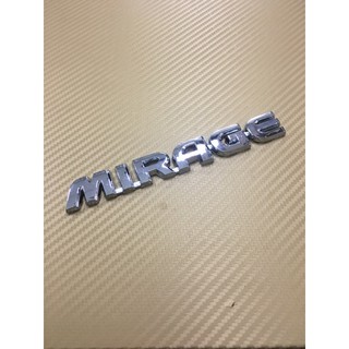 โลโก้* MIRAGE ติดรถ มิตชูบิชิ  ขนาด* 2 x 15.2 cm สีชุบโครเมี่ยม