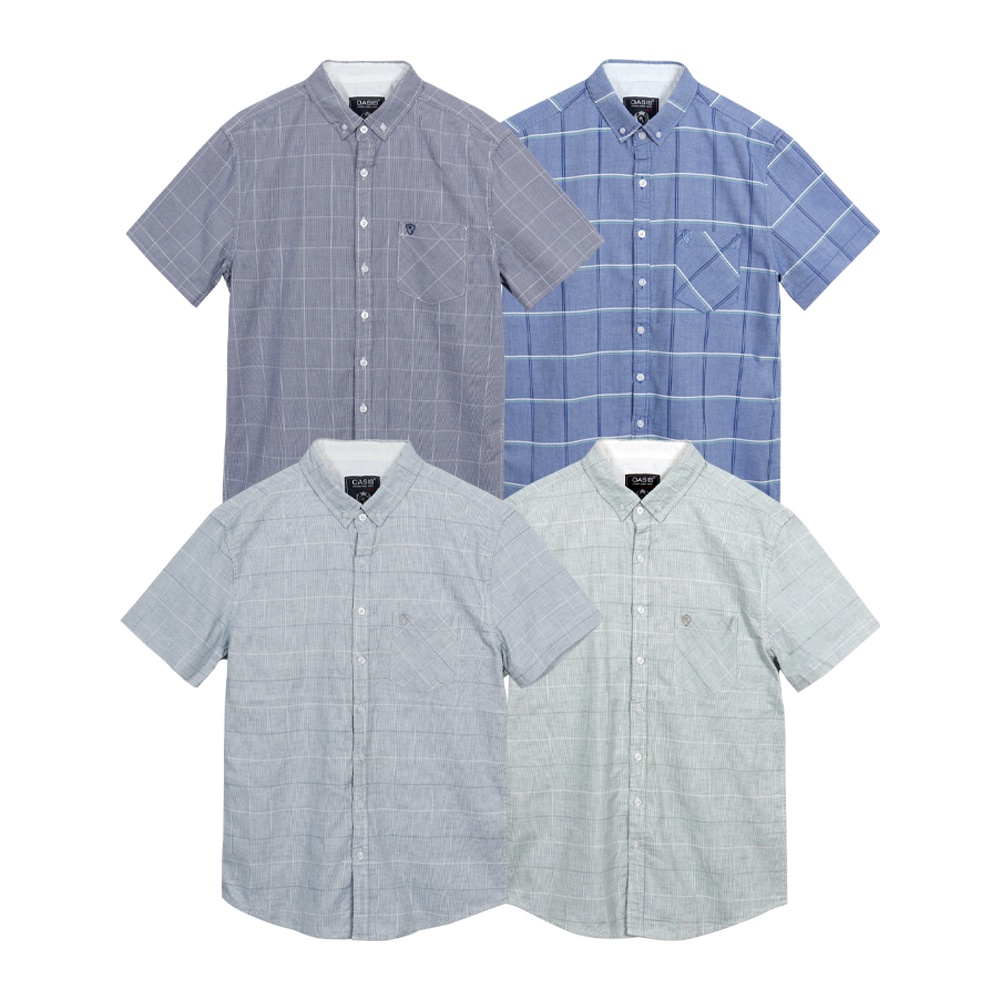 ติดโปรไซส์ S - OASIS รุ่น MWSB-4004 เสื้อเชิ้ตชาย เสื้อเชิ้ต แขนสั้น ผ้าCotton100% มีเฉพาะ Size S