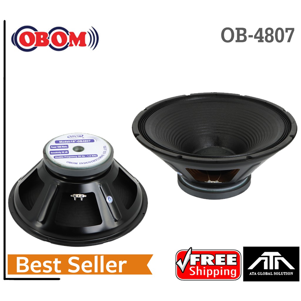 ( 1 ดอก )**พร้อมส่ง** ดอกลำโพง18 นิ้ว ดอกลำโพง OBOM OB4807 4807 ดอกลำโพง18นิ้ว 1000 วัตต์ 8โอห์ม OBO