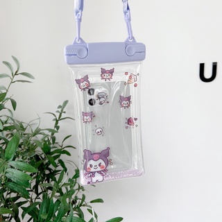 น่ารัก Hello Kitty Doraemon Universal Clear ว่ายน้ำกระเป๋าโทรศัพท์กันน้ำ Underwater Pouch