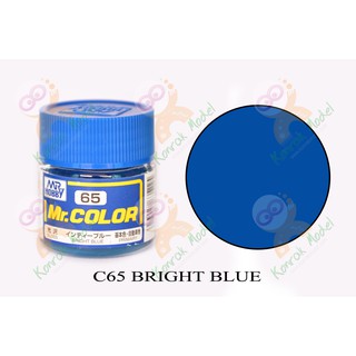 สีสูตรทินเนอร์ Mr.hobby Mr.color C65 Bright Blue Gloss 10ml