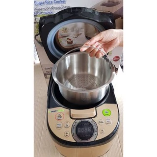 SMARTHOME หม้อหุงข้าวลดน้ำตาลLow Sugar Rice Cooker Sunrof SM-RCD906S 1.8 ลิตร รับประกัน3ปี