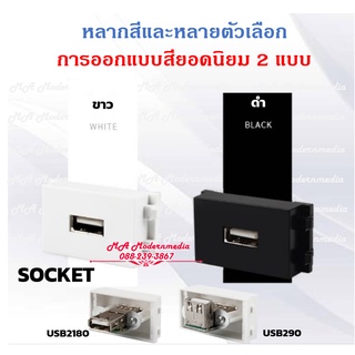 USB V.2.0 ตัวเมีย มาใส่หน้ากาก พานา รุ่นใหม่ FEMALE SOCKET Module WALL FACE PLATE OUTLET