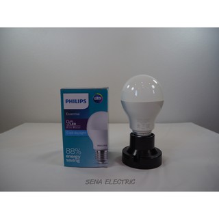 หลอดไฟ Philips Essential 9w cool daylight ขั้ว e27