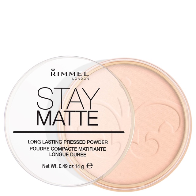 🇬🇧(มี01พร้อมส่ง8ตลับ)🇬🇧แป้งอัดแข็งRimmel stay matte powder 14g.