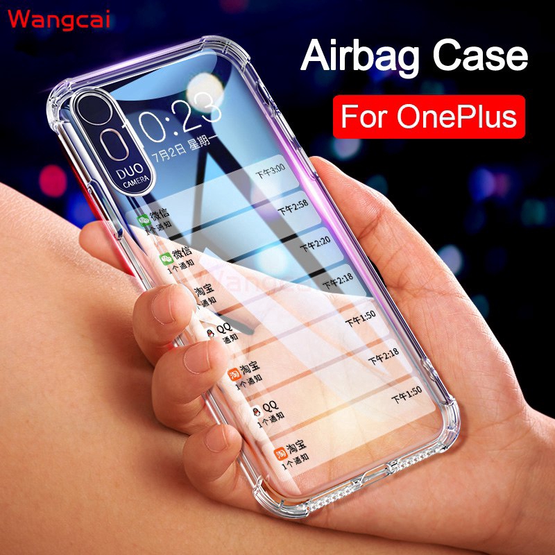 OnePlus 8 7T 7 Pro 6T 6 5T 5 3 Case Shockproof Drop Proof Transparent Clear Soft TPU Simple Case Cover