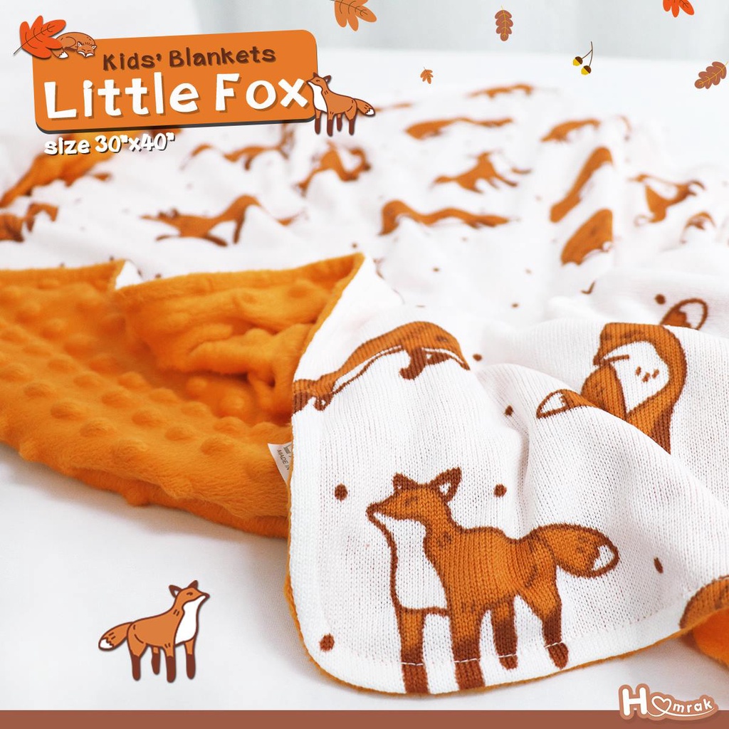 Luvable Friends ผ้าห่มเด็ก 2 ด้าน มีปุ่มดอท กันสะดุ้ง [ขนาด 30*40 นิ้ว] สินค้าพร้อมส่ง งานไทย (มีตัวเลือกลาย)