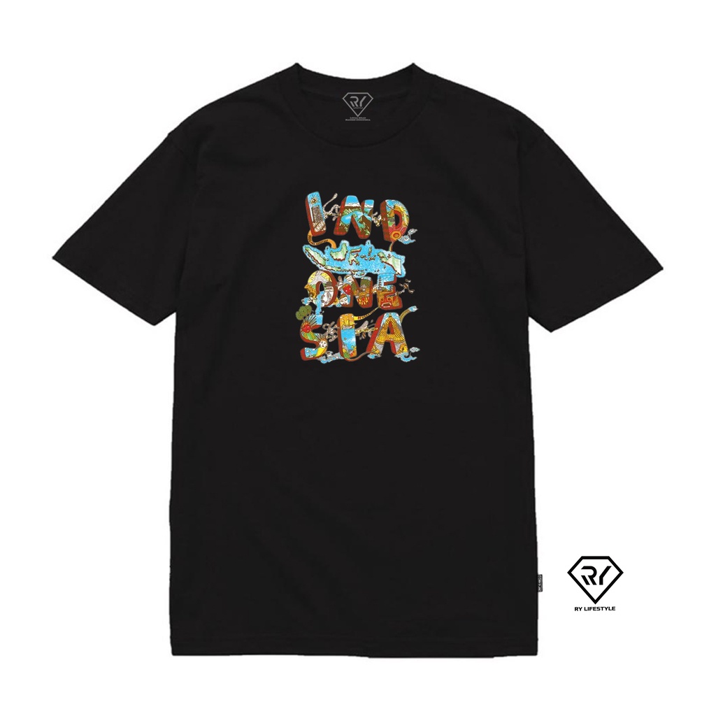 Ry Lifestyle เสื้อยืดแขนสั้นอินโดนีเซียและเสื้อยืดลําลอง One Million Island