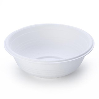 ชามเยื่อธรรมชาติขาว 875มล. 50 ใบ/แพ็ค FEST L002 Natural White Pulp Bowl 875 ml. 50 pieces / pack FEST L002